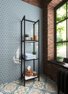 Стеллаж напольный Эстет Comfort Loft ФР-00003670 40см белые полки Стеллаж напольный Эстет Comfort Loft ФР-00003670 40см белые полки