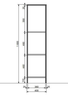 Стеллаж напольный Эстет Comfort Loft ФР-00003670 40см белые полки Стеллаж напольный Эстет Comfort Loft ФР-00003670 40см белые полки