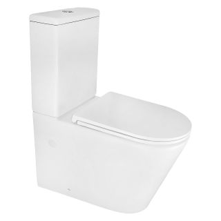 Унитаз-компакт Azario Mizen AZ-8300 безободковый торнадо белый