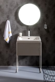 Тумба Armadi Art без раковины Vallessi 60*46см Антрацит глянец, 1 полка антрацит