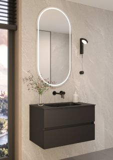 Тумба Armadi Art без раковины Vallessi 120*46cm АНТРАЦИТ мат. 2 полки, антрацит