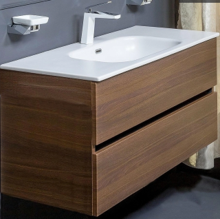 Тумба Armadi Art без раковины Vallessi 140*46cm  DARK OAK 4 полки Темный дуб