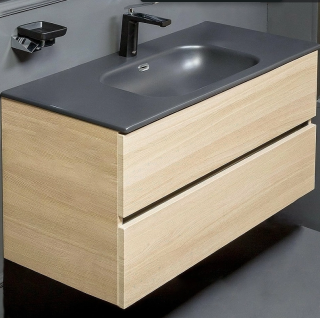 Тумба Armadi Art без раковины Vallessi 140*46cm  LIGHT OAK 4 полки Светлый дуб