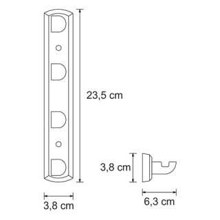 Wasserkraft Kammel K-8374 Кронштейн настенный 4 крючка Wasserkraft Kammel K-8374 Кронштейн настенный 4 крючка