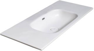 Раковина Armadi Art моноблок Vallessi 100 белая керамика матовая без отверстия белый матовый