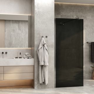 Душевая перегородка WasserKRAFT Rur 30W44-TG 100 см профиль хром стекло тонированное