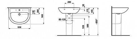 Раковина Laufen PRO 8.1095.3.000.104.1 65х50