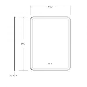 Зеркало BelBagno SPC-MAR-600-800-LED-TCH-SND