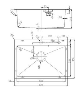 Кухонная мойка D&K DKS604506 60см графит