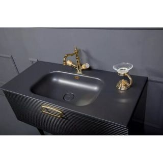 Тумба под раковину Armadi Art Vallessi Avangarde Linea 80см чёрный/хром 842-080-BCR Тумба под раковину Armadi Art Vallessi Avangarde Linea 80см чёрный/хром 842-080-BCR