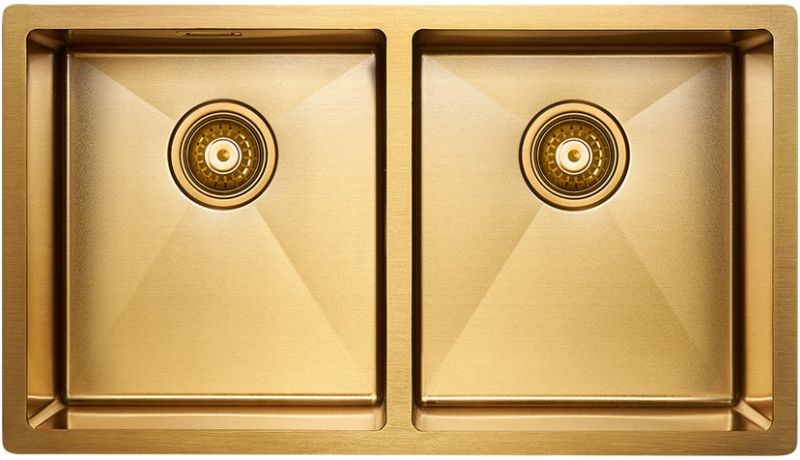 Мойка кухонная Paulmark Dopplet PM507844-BG брашированное золото