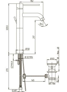Смеситель для раковины Paini Cox 78PJ211LL матовое золото