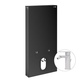 Комплект для биде со смесителем WasserKRAFT Naab 86BDT.050.BL.SQ8506 белый матовый