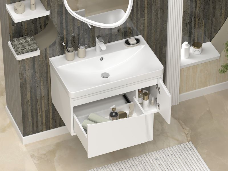 Подвесная тумба под раковину Brevita Cascade УТ000026695 80 см белый