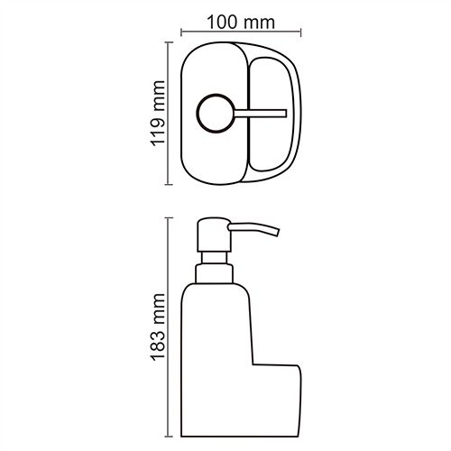 Wasserkraft K-8499 Дозатор с емкостью для губки 430 ml