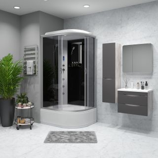 Душевая кабина Niagara NG-2510-14LF с гидромассажем 120x80см серебро/тонированное