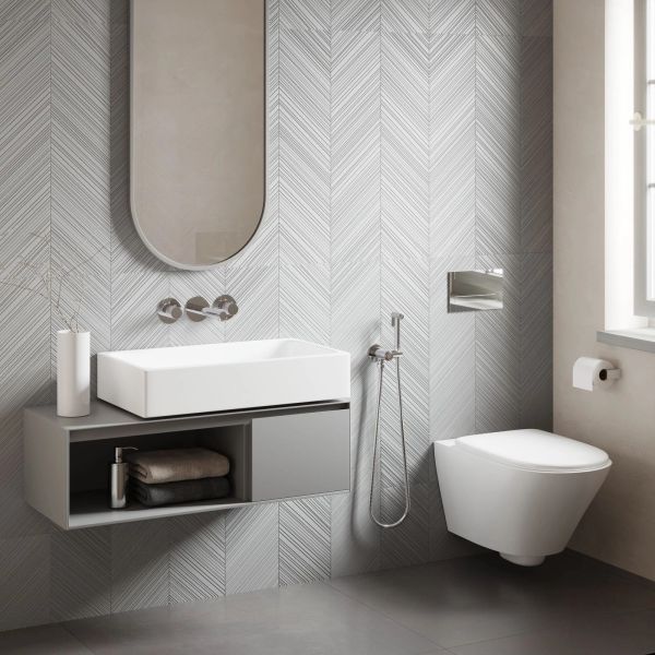 Смеситель встраиваемый для раковины Timo Saona 2383/00SM с гигиеническим душем хром