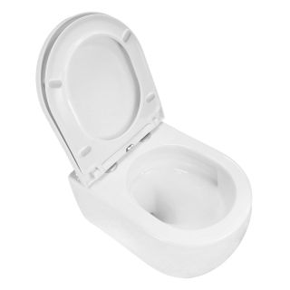 Унитаз подвесной Azario Rime AZ-1683WHD безободковый торнадо белый