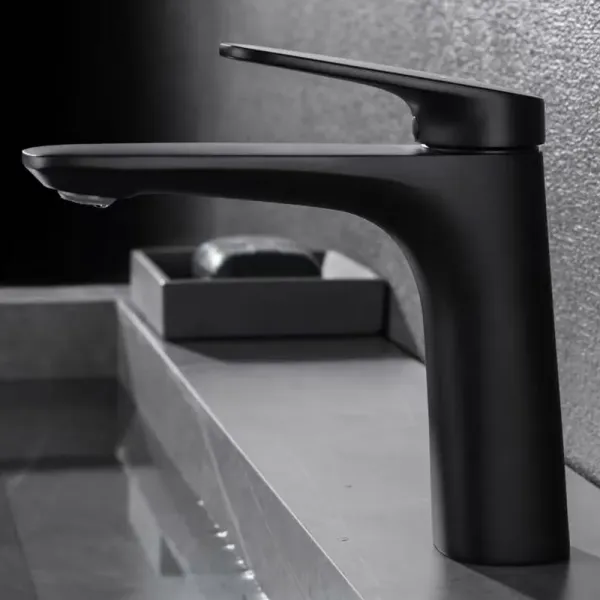 Смеситель для раковины Black&White Universe 8701B чёрный матовый
