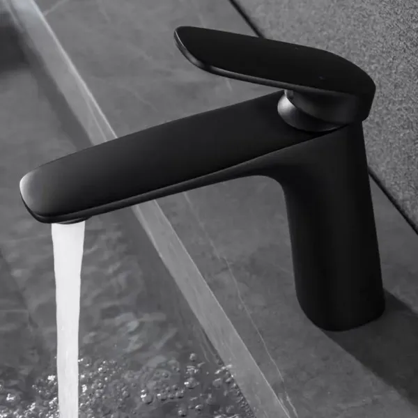 Смеситель для раковины Black&White Universe 8701B чёрный матовый