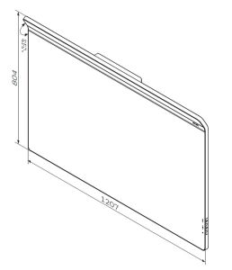 Зеркало Am.pm INSPIRE 2.0 M50AMOX1201SA 120 см
