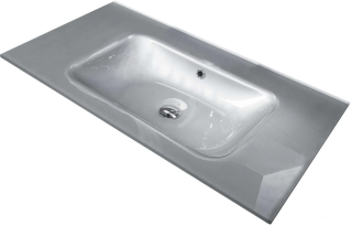 Столешница Armadi Art стекло 80см моноблок серебро поталь