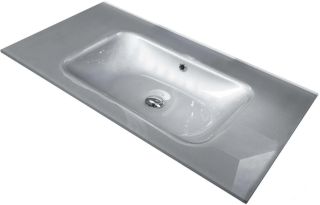 Столешница Armadi Art стекло 100см моноблок серебро  поталь