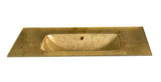 Столешница Armadi Art стекло 110см моноблок золото поталь