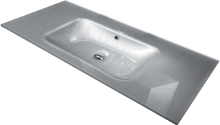 Столешница Armadi Art стекло 110см моноблок серебро поталь