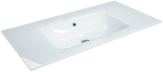 Столешница Armadi Art стекло 141*46см моноблок белый лед