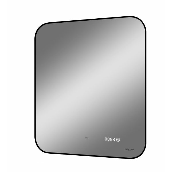 Зеркало Reflexion Black View RF4002BV с фоновой подсветкой бесконтактным сенсором черной окантовкой 60х70