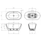 Акриловая ванна BelBagno Uno BB701-1400-720-K 140x72 см белый