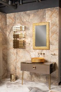 Столешница Armadi Art стекло 80см прямая Бронзированный коричневый