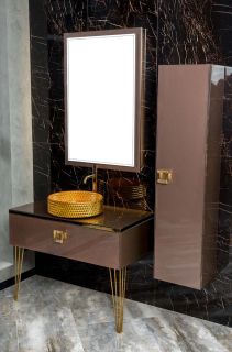 Столешница Armadi Art стекло 100см прямая Лиловый