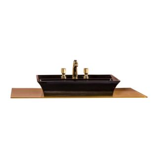 Столешница Armadi Art стекло 110см прямая ЗОЛОТО поталь