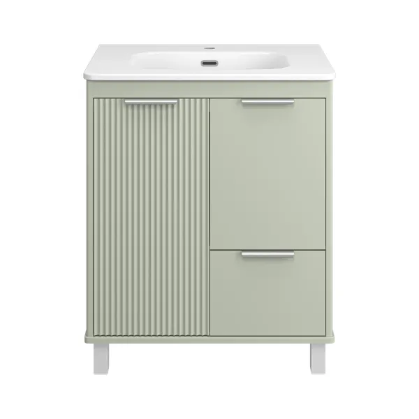 Напольная тумба под раковину Brevita Risacca Pistachio 70 УТ000026419 фисташковый