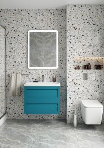 Подвесная тумба под раковину Art&Max Platino 58см бирюзовый матовый AM-Platino-580-2C-SO-TM
