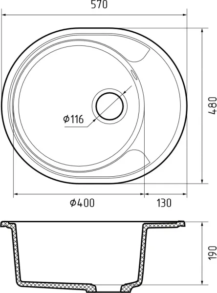 Мойка кухонная GranFest URBAN 857L песочный