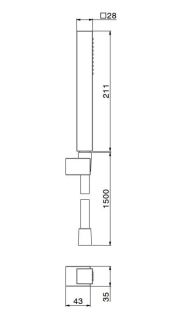 Душевая лейка Kerama Marazzi Futura 858KM.01.093 чёрный матовый Душевая лейка Kerama Marazzi Futura 858KM.01.093 чёрный матовый