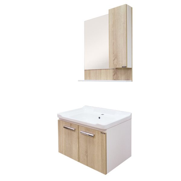 Comforty Тумба-умывальник "Рига-70" дуб сонома с раковиной Comforty 9335-70