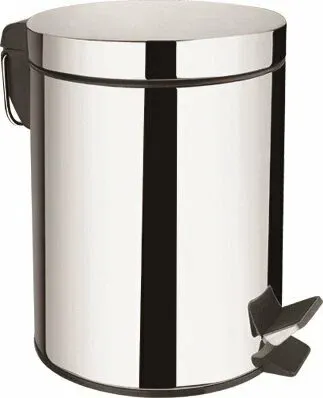 Ведро для мусора Aquanet 298618 8 л никель