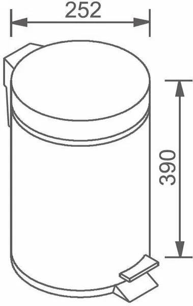 Ведро для мусора Aquanet 298620 12 л никель