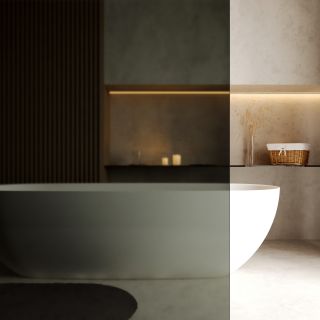 Душевая перегородка WasserKRAFT Rur 30W39MB-TG 90 см профиль чёрный стекло тонированное