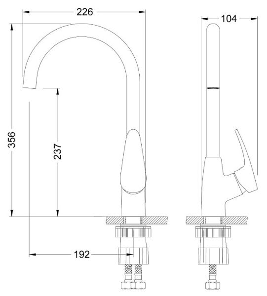 Смеситель для кухни Lemark Linara LM0405PGR грей Смеситель для кухни Lemark Linara LM0405PGR грей