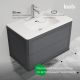 Тумба с раковиной IDDIS Оксфорд Нео (Oxford Neo) OXN80D0i95K 80 см тёмно-серый матовый