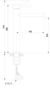 Смеситель для раковины Boch Mann Stella хром BM8600