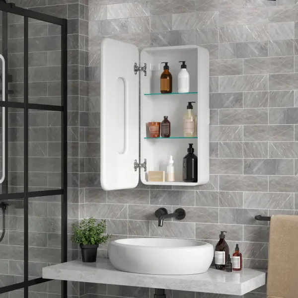 Зеркало-шкаф Reflexion Circle 40L RF2105SR с подсветкой 40х80