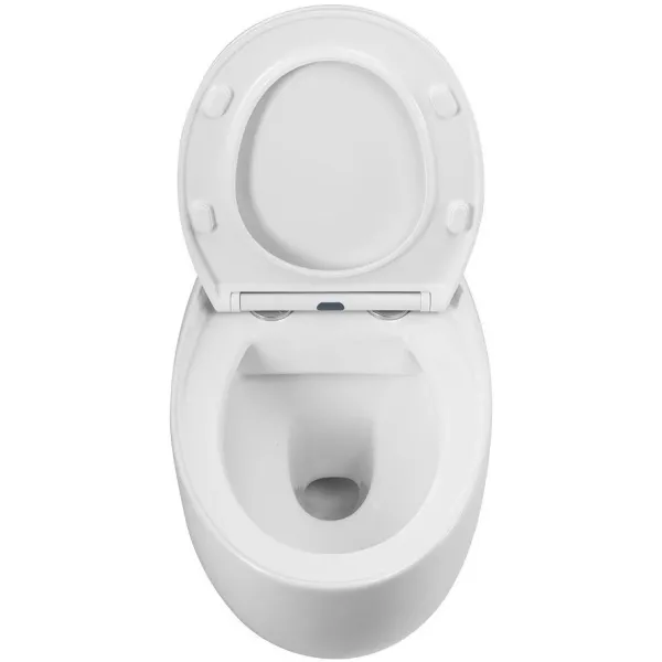 Унитаз подвесной ArtMax Forli AM020CHR безободковый с сиденьем микролифт белый