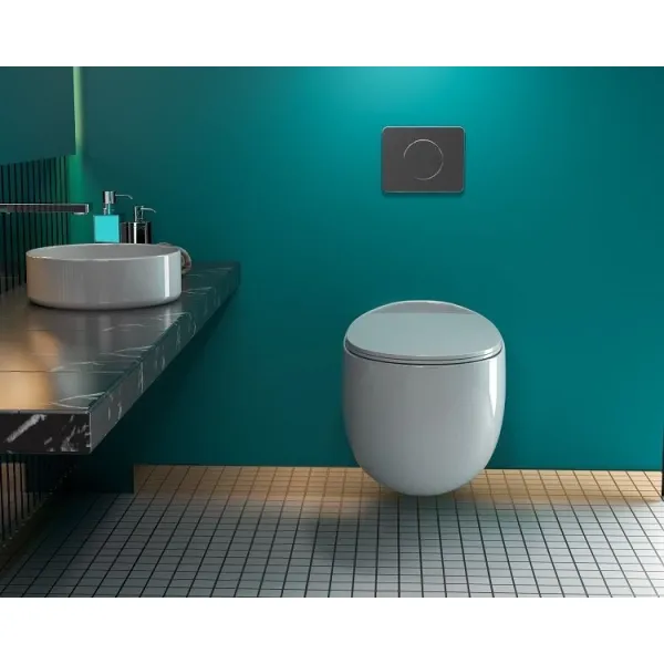 Унитаз подвесной ArtMax Forli AM020CHR безободковый с сиденьем микролифт белый