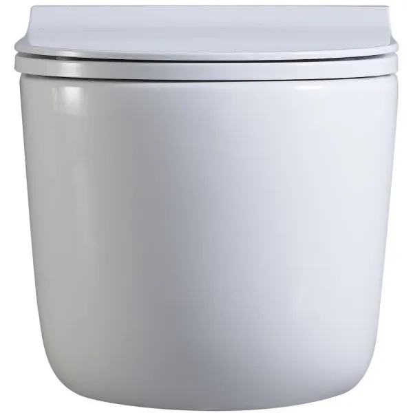 Унитаз подвесной ArtMax Verona AM012CHRT/SC безободковый с вихревым смывом и сиденьем микролифт белый